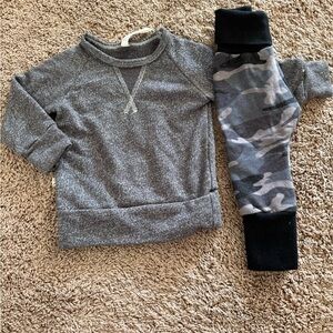 Childhoods Gray and Camo Jogger Set